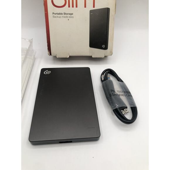 Seagate Backup Plus Slim 1TB External Portable Hard Drive Storage SRD00F1 USB 3 - Picture 2 of 6